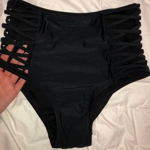 High waisted bikini bottoms